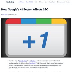 How Google's +1 Button Affects SEO