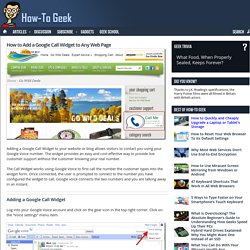 How to Add a Google Call Widget to Any Web Page