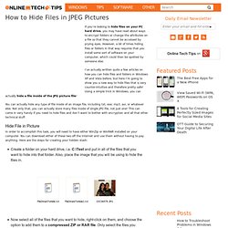 How to Hide Files in JPEG Pictures