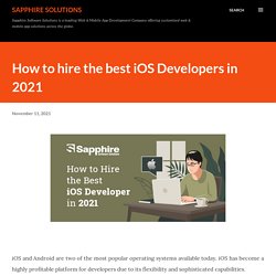 How to hire the best iOS Developers in 2021