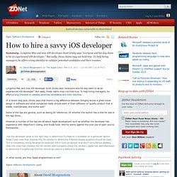 How to hire a savvy iOS developer