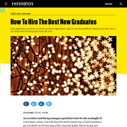 How To Hire The Best New Graduates