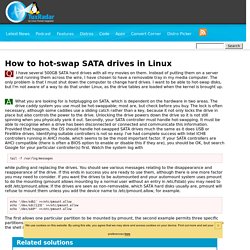 How to hot-swap SATA drives in Linux