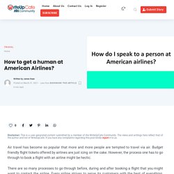 How to get a human at American Airlines?