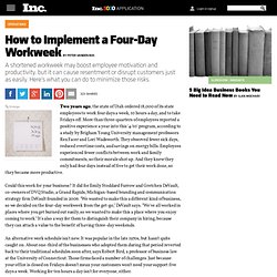 How to Implement a Four-Day Workweek