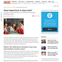 How important is class size?