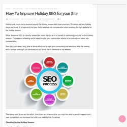 How To Improve Holiday SEO for your Site