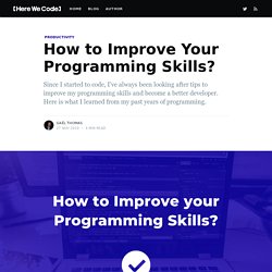 How to improve your programming skills?