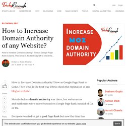 How to increase domain authority?