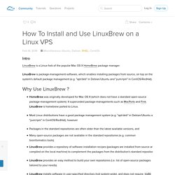 How To Install and Use LinuxBrew on a Linux VPS