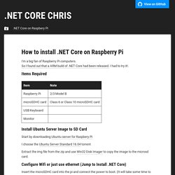 How to install .NET Core on Raspberry Pi