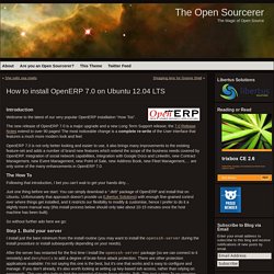 How to install OpenERP 7.0 on Ubuntu 12.04 LTS