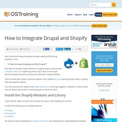 How to Integrate Drupal and Shopify