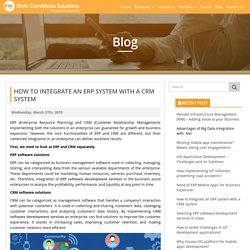 How to Integrate an ERP system with a CRM System
