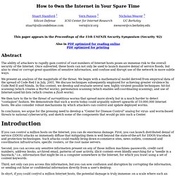 How to 0wn the Internet in Your Spare Time