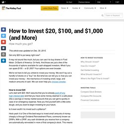 How to Invest $20, $100, and $1,000 (and More)