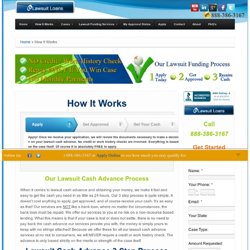 How It Works - E Lawsuit Loans