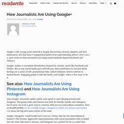 How Journalists Are Using Google+