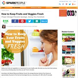 How to Keep Fruits and Veggies Fresh