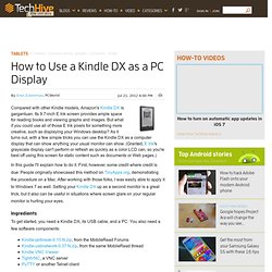 How to Use a Kindle DX as a PC Display