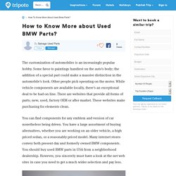 How to Know More about Used BMW Parts