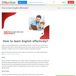 How to learn English effectively?