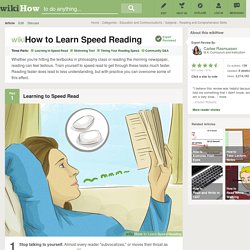 How to Learn Speed Reading