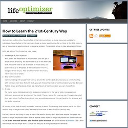 How to Learn the 21st-Century Way