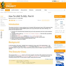 How To LINQ To SQL: Part III