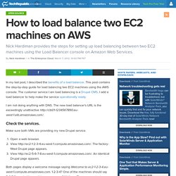 How to load balance two EC2 machines on AWS