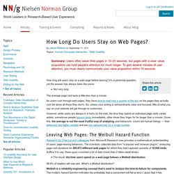 How Long Do Users Stay on Web Pages?