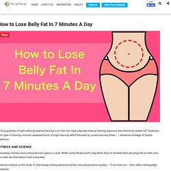 How to Lose Belly Fat In 7 Minutes A Day