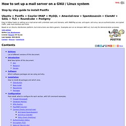 How to set up a mail server on a GNU / Linux system