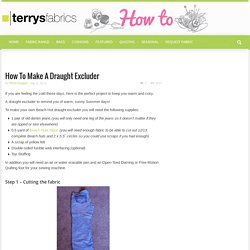 How To Make A Draught Excluder