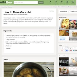 How to make gnocchi