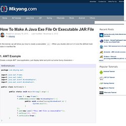 How to make an executable JAR file