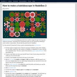 How to make a kaleidoscope in NodeBox 3