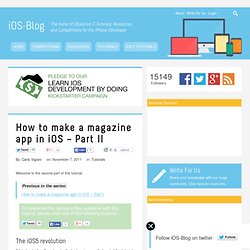 How to make a magazine app in iOS – Part II