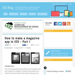 How to make a magazine app in iOS – Part I