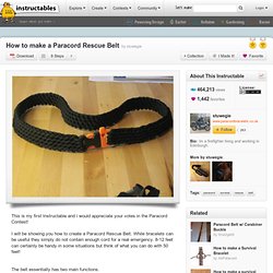 How to make a Paracord Rescue Belt