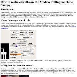 How to make PCBs with the Modela (cad.py)