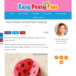 How to Make a Simple Paper Ladybug