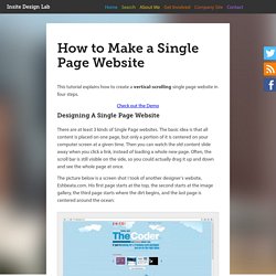 How to Make a Single Page Website