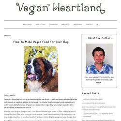 How To Make Vegan Food For Your Dog