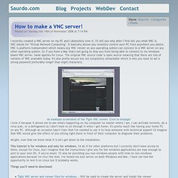 How to make a VNC server! - Saurdo.com