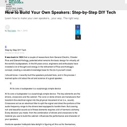 How to Make Your Own Speakers Easily
