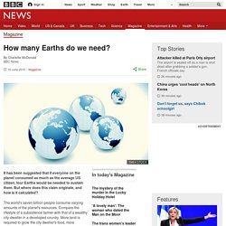 How many Earths do we need?