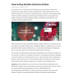 How to Buy McAfee Antivirus Online