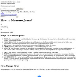 How to Measure Jeans?