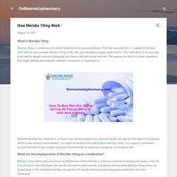 How Meridia 10mg Work